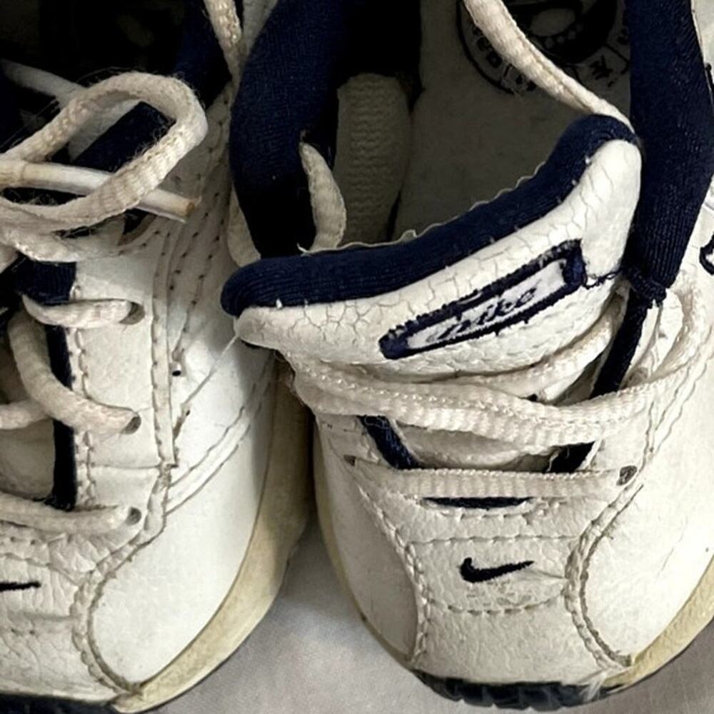 2 Pair Nike Infant Toddler Sneakers Bundle Size 3C & 4C White Blue shoes baby